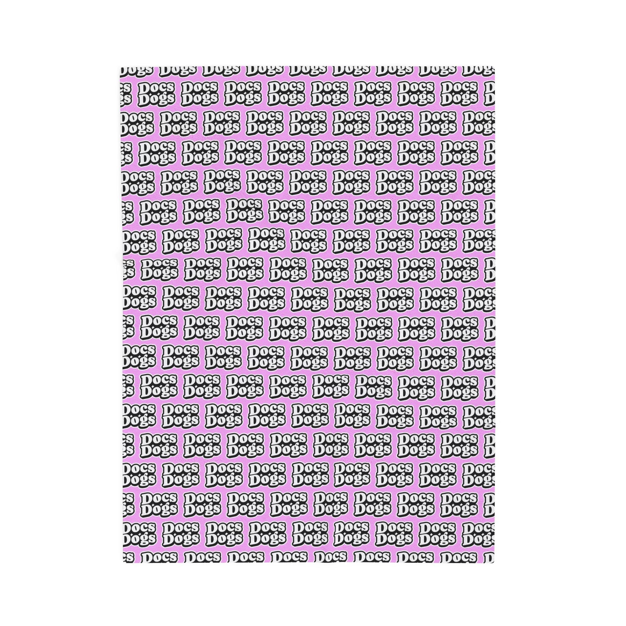 Docs Dogs Plush Blanket — Pink