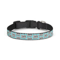Clip-On Dog Collar — Teal 'Dogs' Pattern