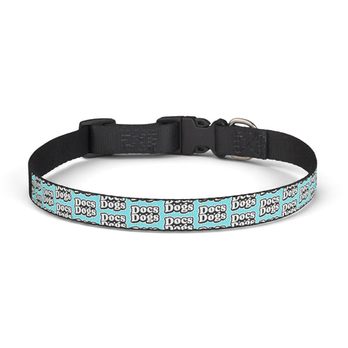 Clip-On Dog Collar — Teal 'Dogs' Pattern