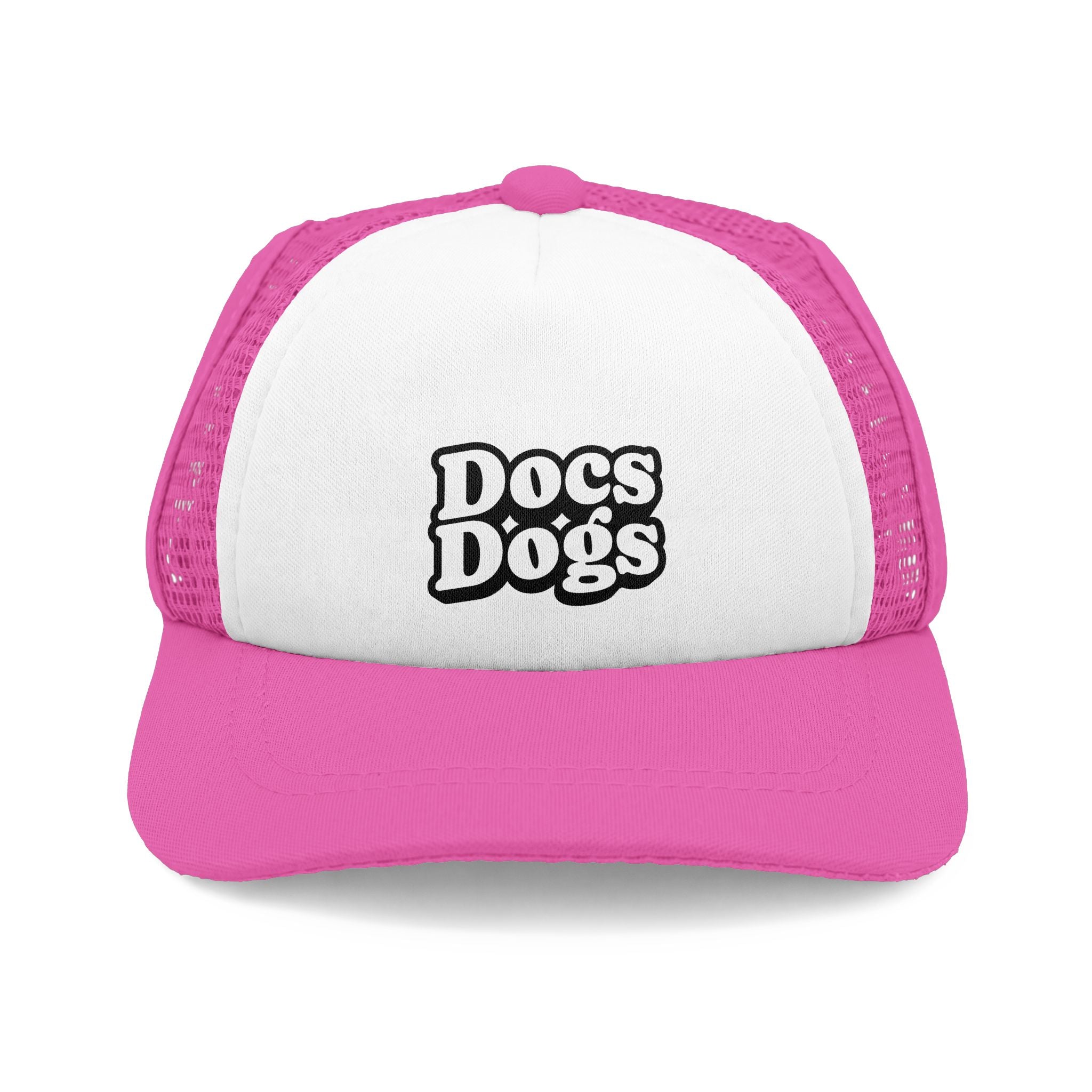 Docs Dogs Trucker Hat — Retro Foam Mesh Cap