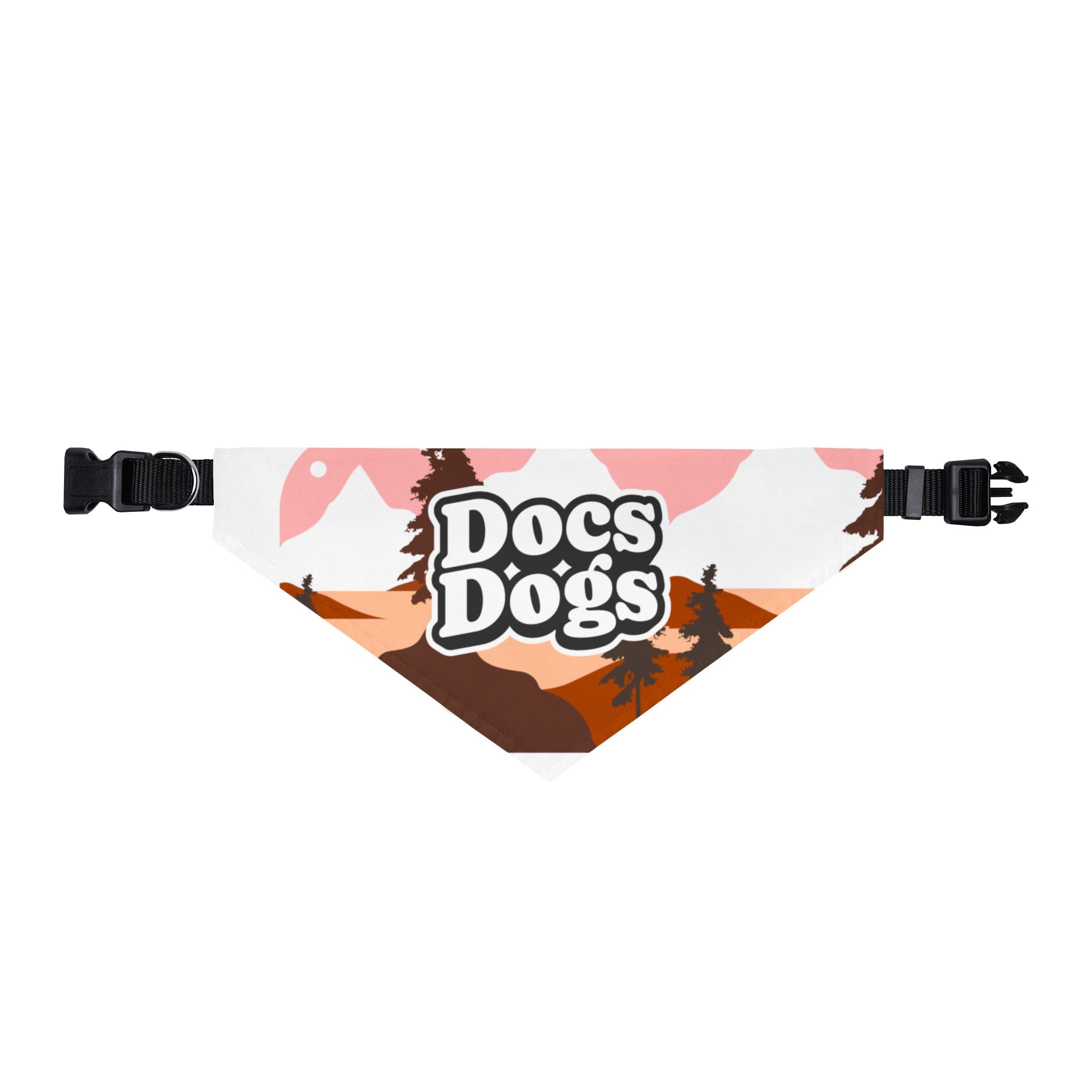 Clip-On Pet Bandana — Sunset Camping Design